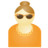 Sunglass woman orange Icon